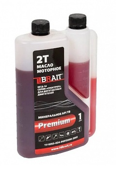 Масло 2-х такт. 1л. BRAIT минеральное с дозатором