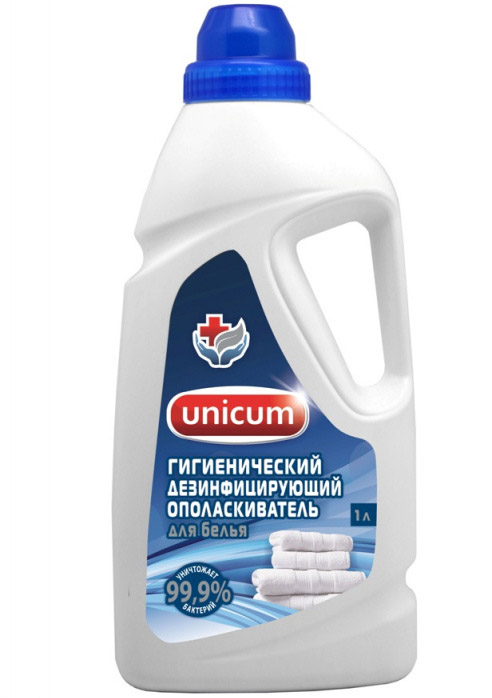 Конд. для белья Unicum 1л. Дезинфицирующий ополаскиватель