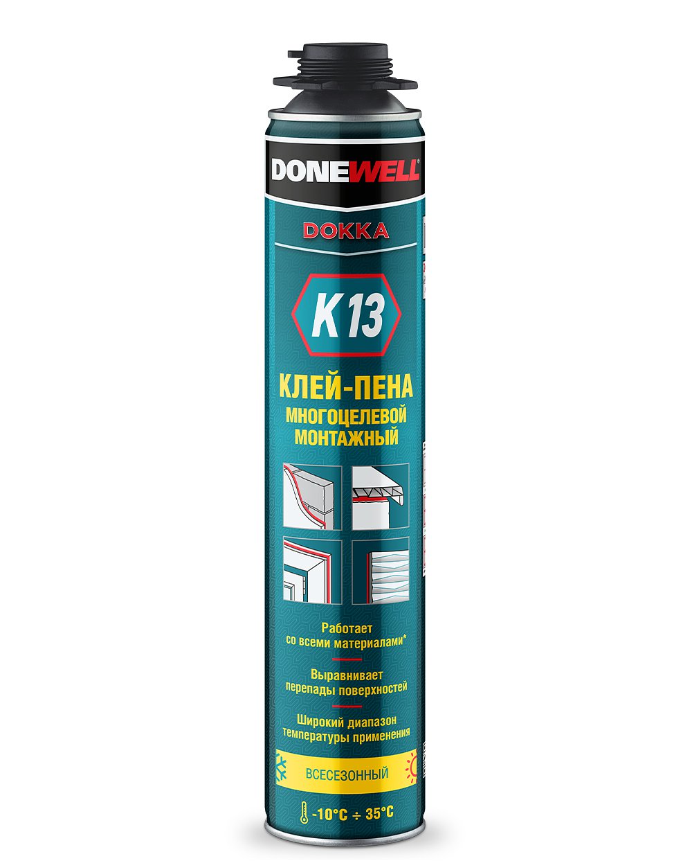 Пена-клей Donewell 1л. Полиуретановый