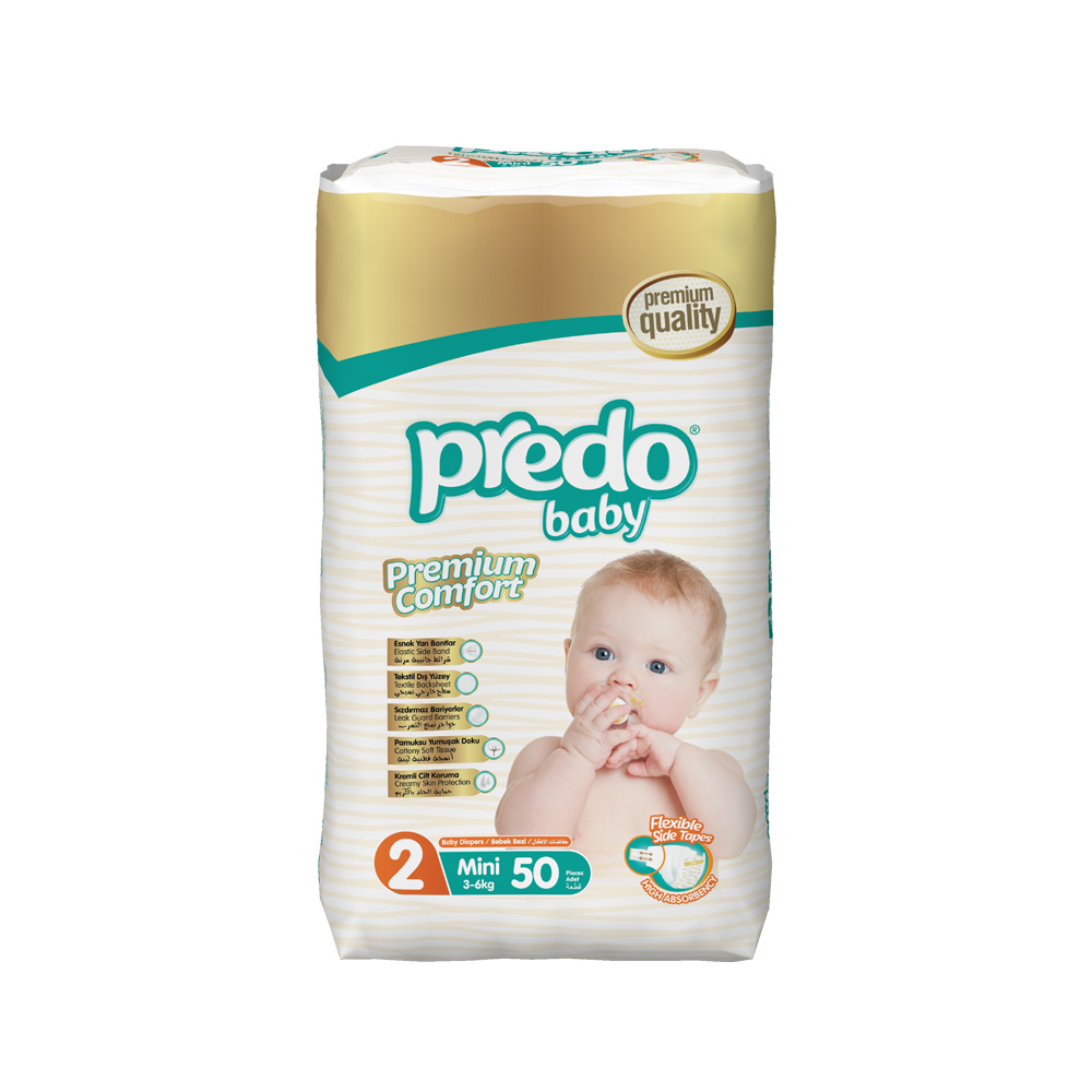 Подгузн. Predo baby --2-- 3-6кг. 50шт. Мини
