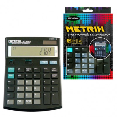 Калькулятор 12разр. Metrix наст MX-666N