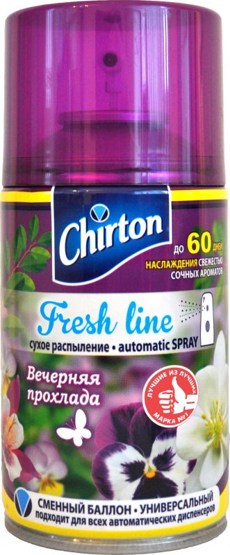Освежитель воздуха Chirton 250мл. Сменный баллон Вечерняя прохлада (6)