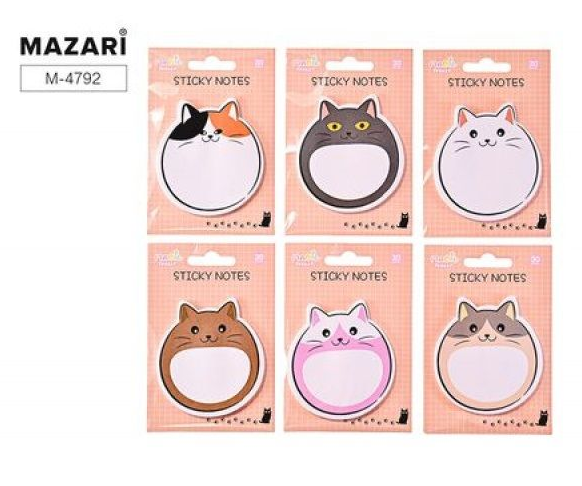 Набор блоков Mazari самокл 7,5*8 6цв*30л Котики