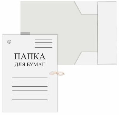 Папка д/бумаг с завязк. белая 220г немел. Dolce Costo