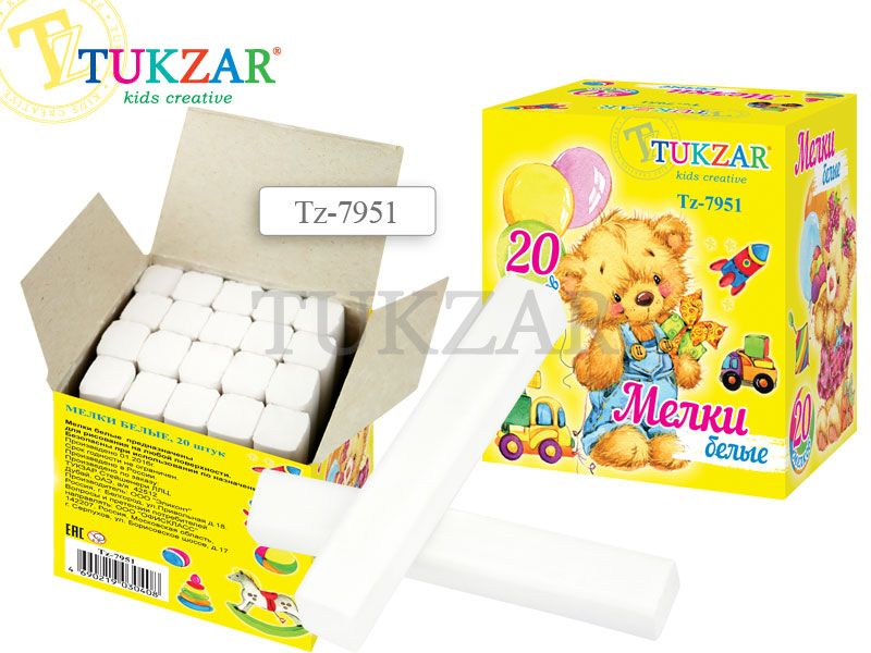 Набор мела белого 20 шт. Tukzar