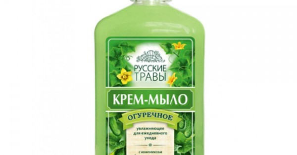 Мыло жидк. Русские травы 300мл. Огуречное дозатор