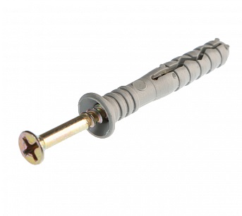Дюбель с шурупом под молоток Daxmer 6*80мм, потайной бортик 50шт. #