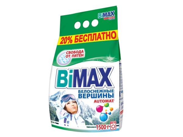 Стир.порошок Бимакс авт. 1,5кг. Белоснеж.верш (6)