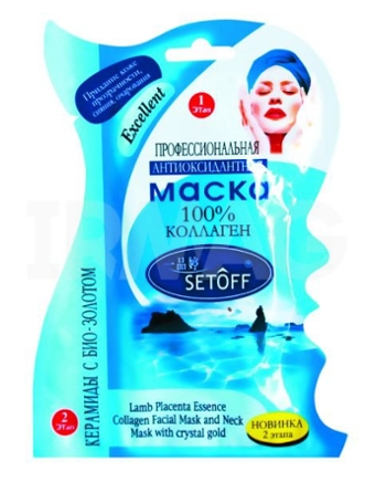 Маска д/лица Setoff антиоксидантн.100% Коллаген (професс.) керамиды тк.