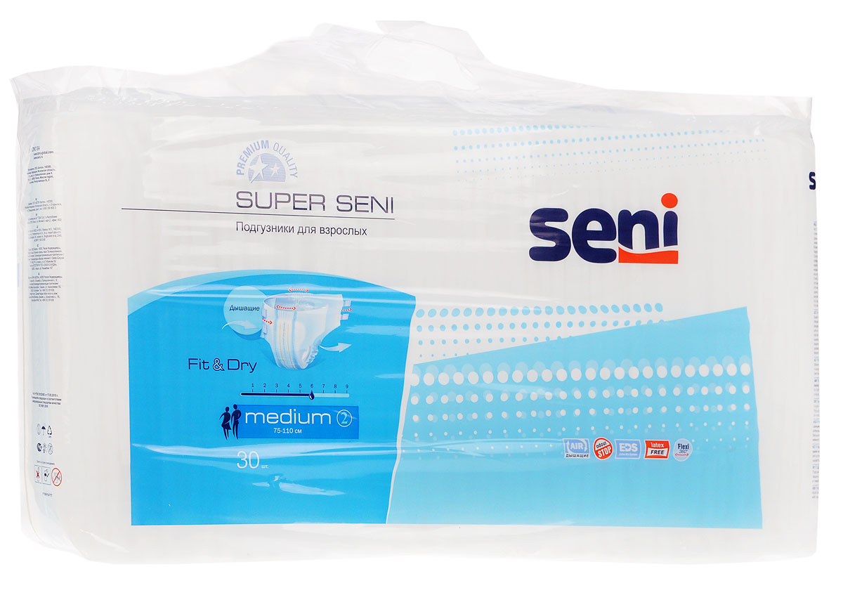 Подгузн. Seni Super medium 30шт.(70-110см)