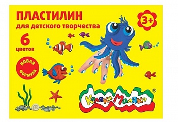 Пластилин 6цв. Каляка-Маляка 90г.+ стек