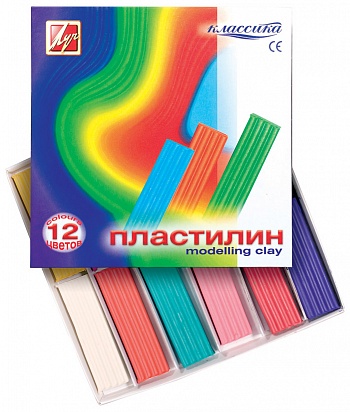 Пластилин 12цв. Луч 240гр. Классика Детство (20)