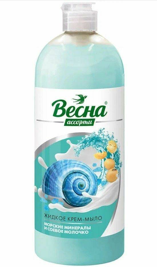 Мыло жидк. Весна 850мл. Морские минералы и соевое молочко 5229