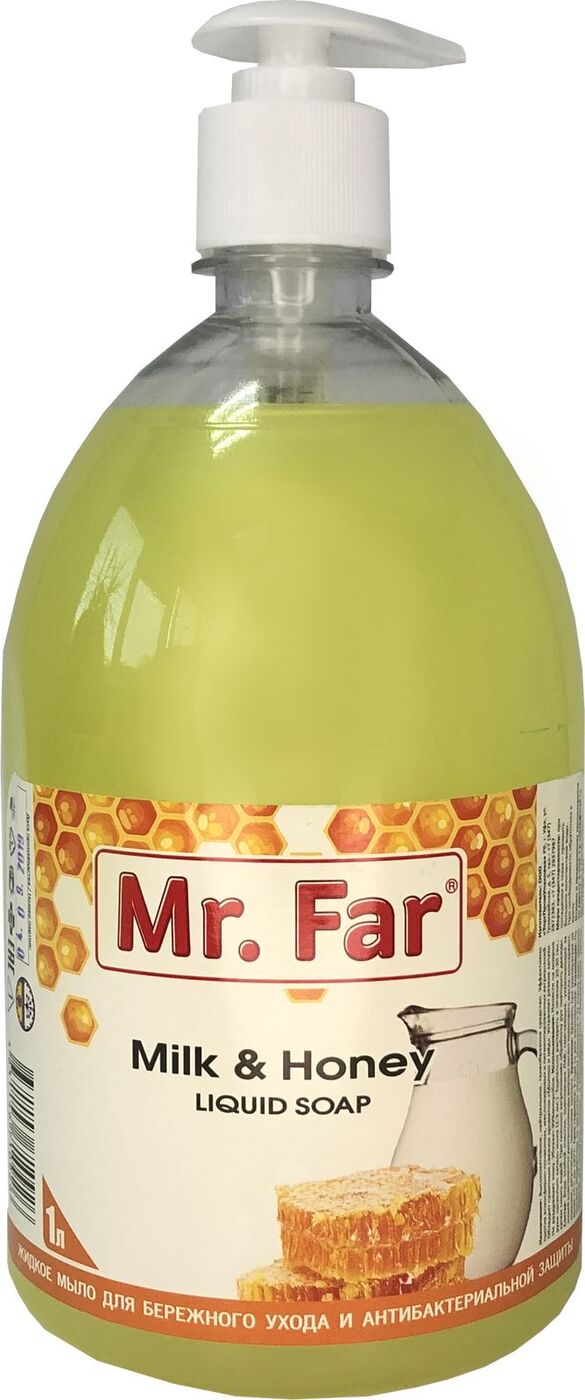Мыло жидк. Mr.Far 500мл. Молоко и мед Дозатор