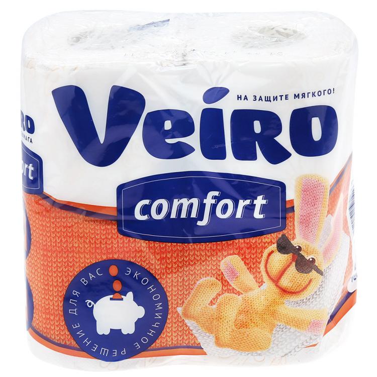 Туалетная бумага Veiro Комфорт 2сл. 4рул. 17,5м. (12/576)