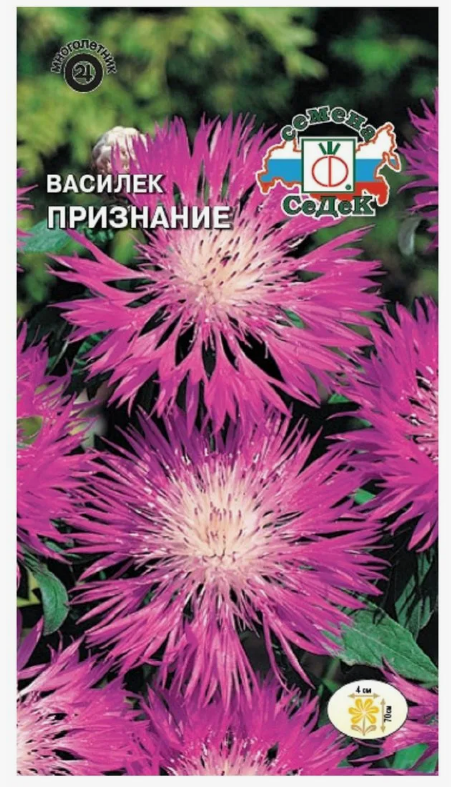 Семена Василек Признание (вид луговой пурпурно-розовый) Седек (уп.10)