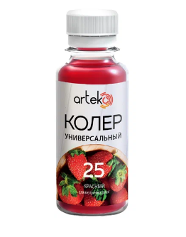 Колер Arteko №25 красный 0.1л. КРАСНЫЙ