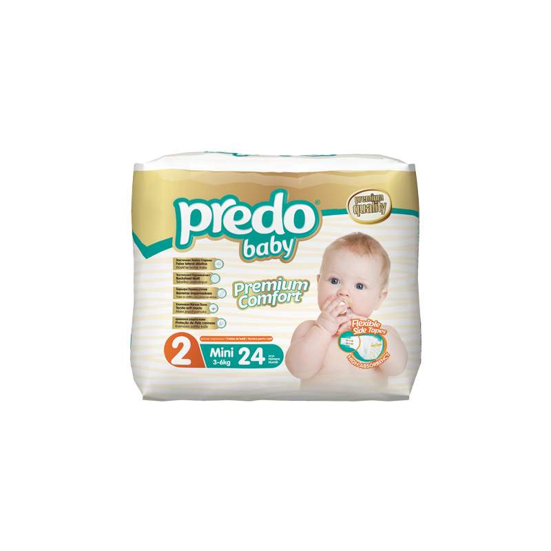 Подгузн. Predo baby --2-- 3-6кг. 24шт. Мини