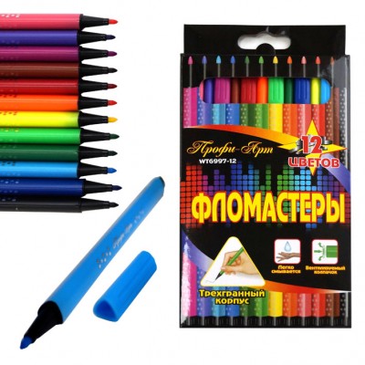 Фломастеры 12цв. Профи-Арт картон 6997WT-12