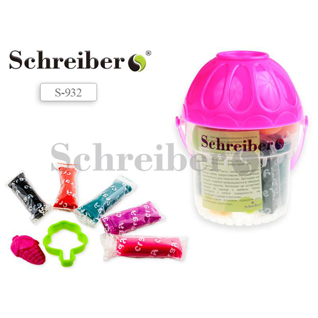 Тесто для лепки 12цв. Schreider 3 формочки