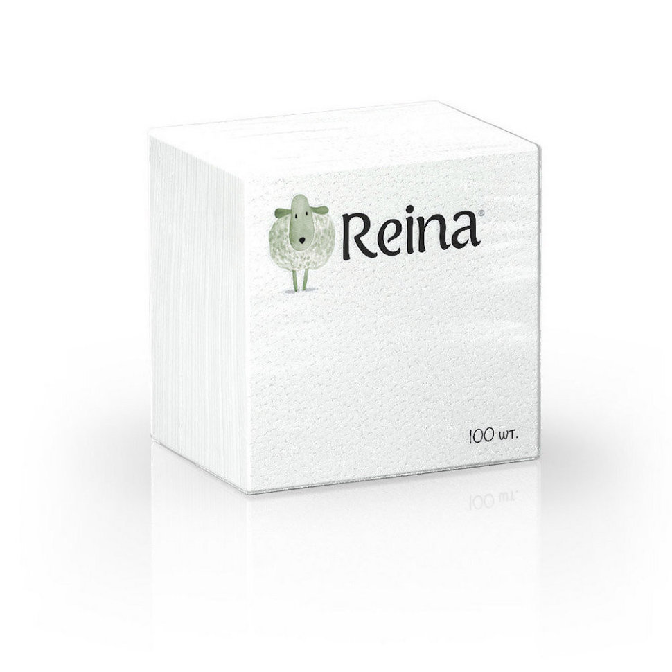 Салфетки бумажные 100л. белые Reina (60)