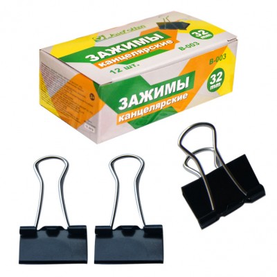 Зажим канц. 32mm JO В-003 12шт.