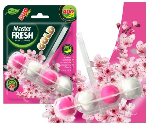 Освежитель для унитаза Master FRESH 1шт. Подвесной блок Duo Сакура (24)