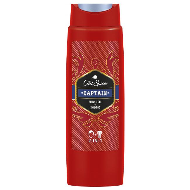 Гель для душа OldSpice 250мл. Captain (гель д/д+шампунь)