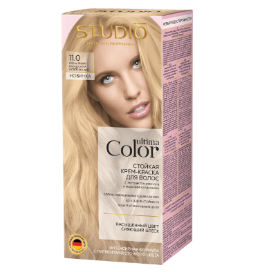 Краска д/волос Studio Ultima Color 11.0 Суперосветляющий Очень яркий блонд (8)