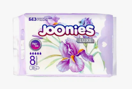 Прокладки Joonies luxe ночь 8шт. (24)