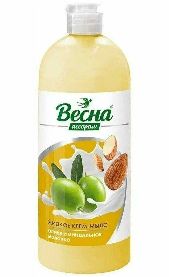 Мыло жидк. Весна 850мл. олива и миндальное молочко 5225