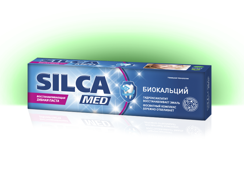Зубн.паста Силка 130г. Силкамед Биокальций/Биоэмаль