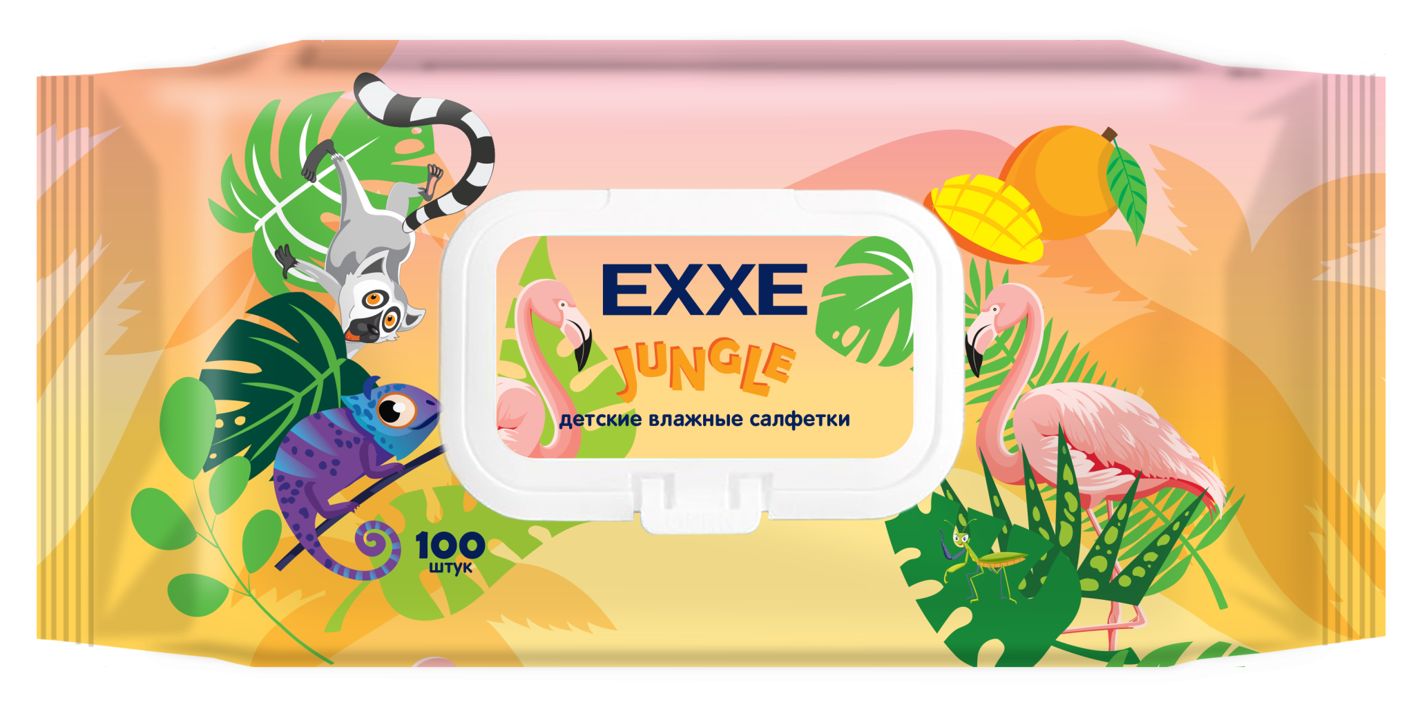 Салфетки влажные EXXE 100шт. детские Клапан (14)