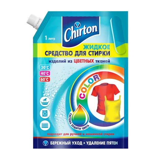 Стир.жидкость Chirton 1л. Для цветных тканей (6)