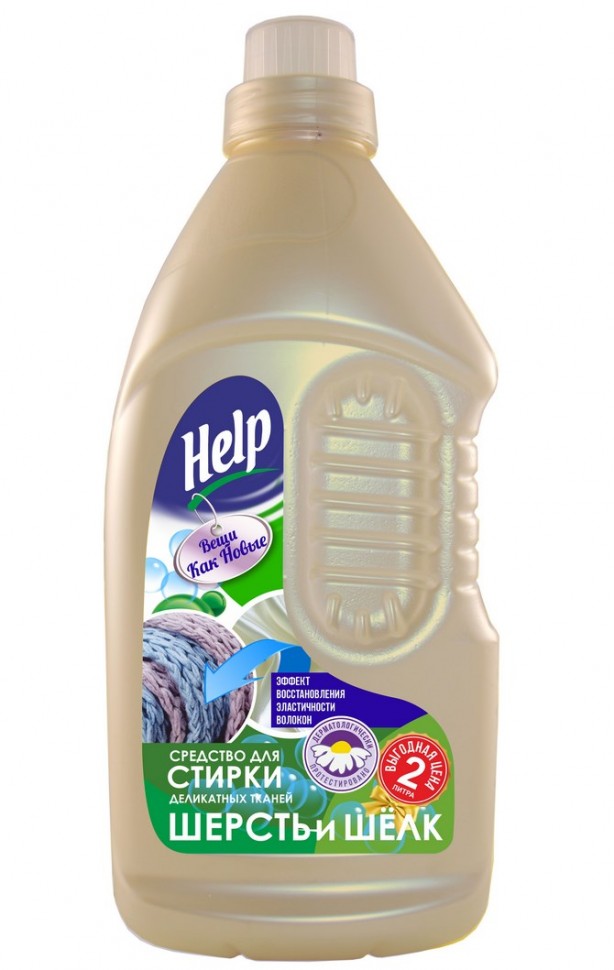 Стир.жидкость Help 2л. д/шерсти и деликтаных тканей