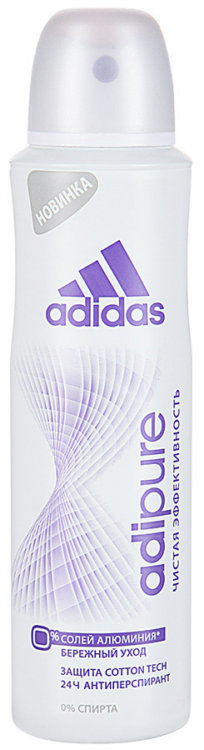 Дез. спрей Adidas 150мл. жен. Adipure Чистая эффективность