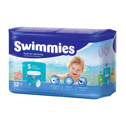 Подгузн.-трусики Swimmies 7-13кг. 12шт. Для плавания