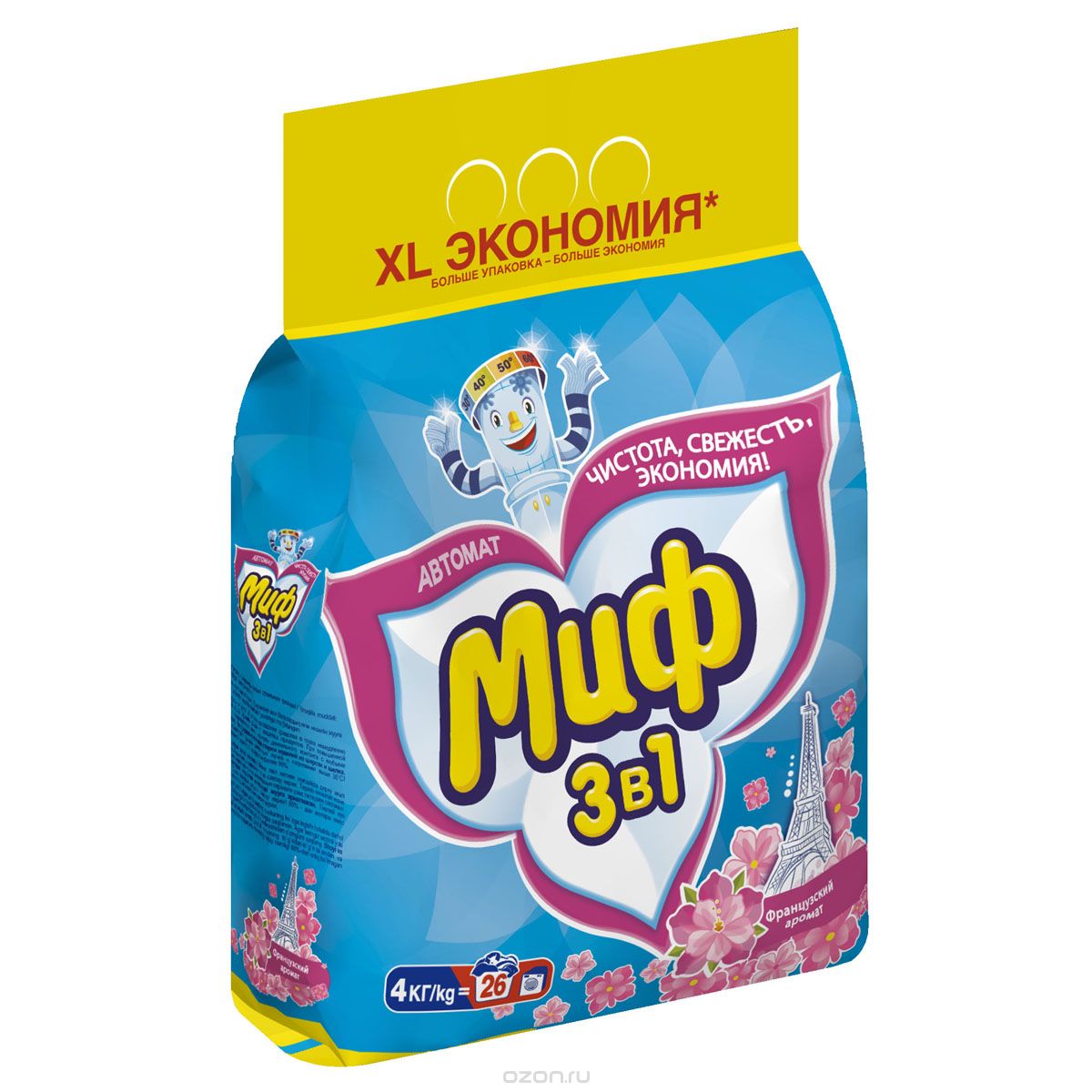 Стир.порошок МИФ авт. 4кг. 3в1 Французский аромат