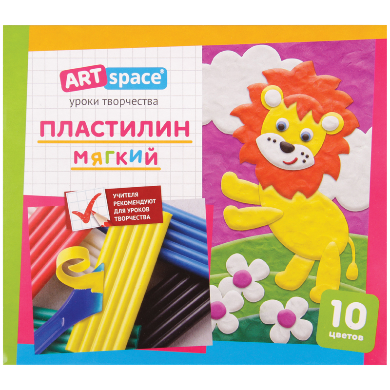 Пластилин 10цв. ArtSpace со стеком