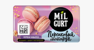 Мыло Весна 90г. Milgurt Персиковый макарун (72)