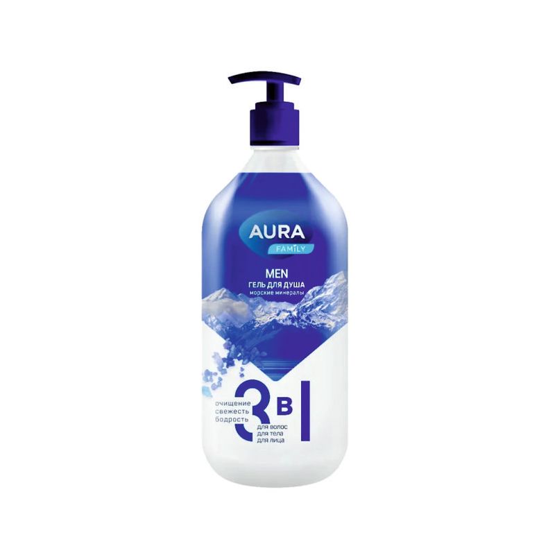 Гель для душа AURA 1л Морские минералы (6)