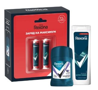 ПН/МУЖ. Rexona Энергия уверен. (дез. тверд 50мл.+гель д/душа 180мл.)