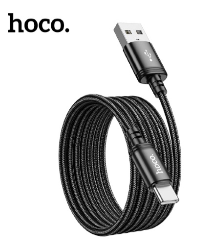 Кабель USB Type-C 2м 2.4А черный X89 HOCO