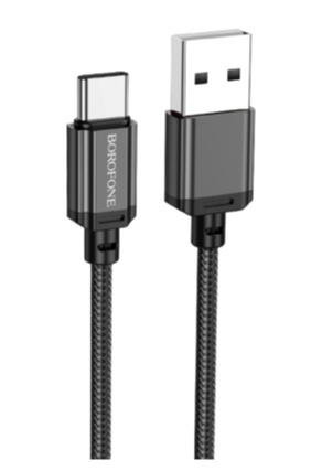 Кабель USB Type-C 2м 3А черный оплетка BX87 Borofone