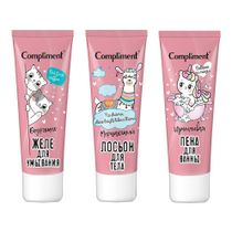 ПН/ДЕТ №1342 Beauty box Розовый фламинго (Пена 80мл.+Желе д/умывания 80мл.+лосьон д/тела 80мл.) (8)