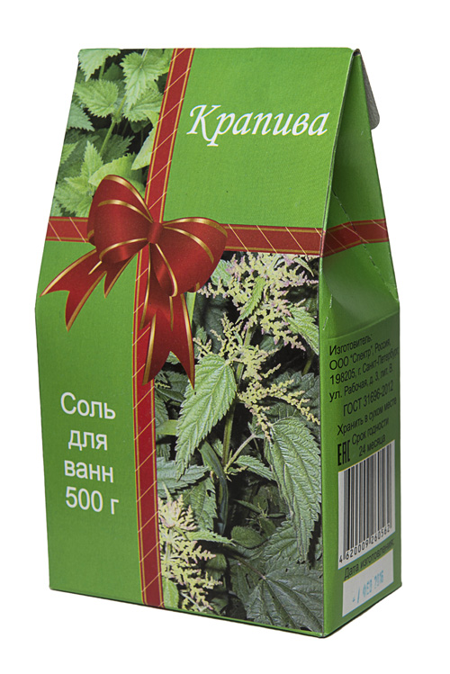 Соль для ванн Спектр 500г. Крапива (24)