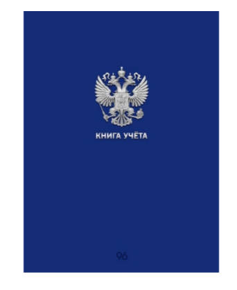 Книга учета 96л. ПрофПресс Синяя Россия клетка, блок-офсет картон хромер (30)