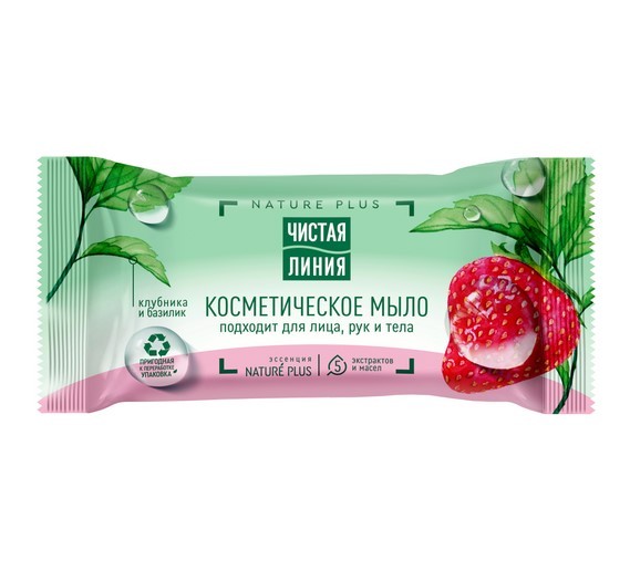Мыло Чист. линия 75г. Клубника (12)