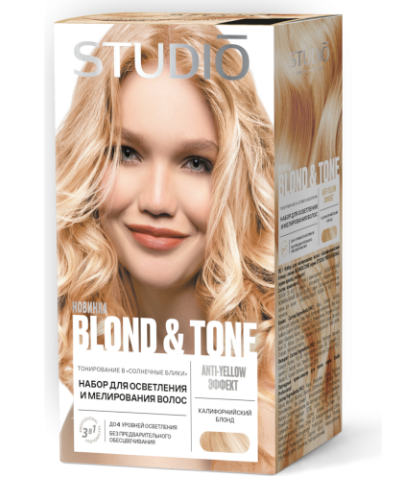 Краска д/волос Studio BLOND&TONE набор д/мелир. Калифорнийский блонд (6)