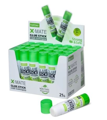 Клей карандаш 21 гр. Hatber X-Mate (24)